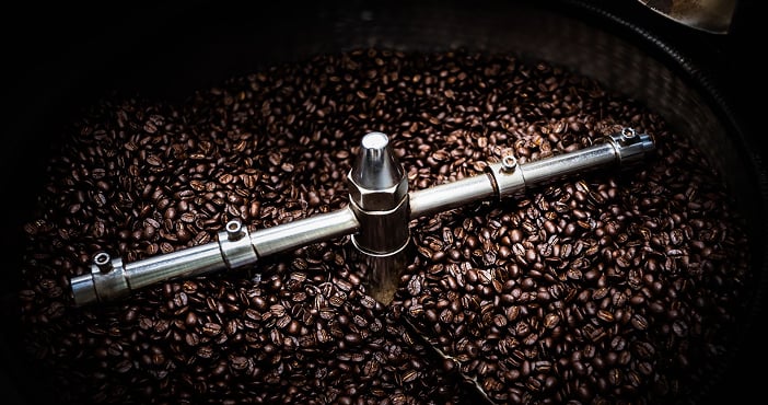 Mountain quarry aerial view