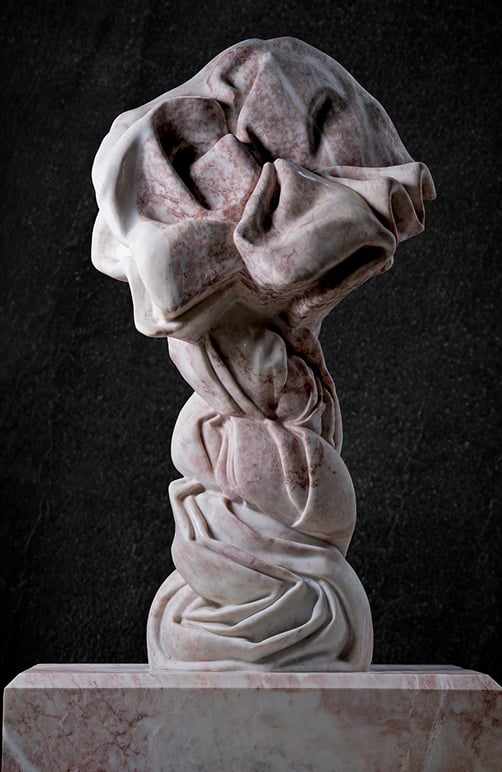 Mountain quarry aerial view