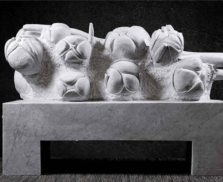 White marble blocks at quarry