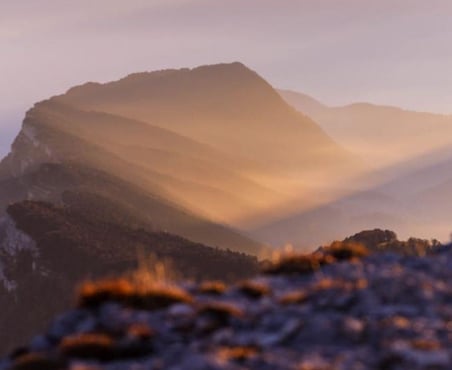 Stone terraces and natural rock formations